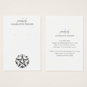 Rustic Pagan Wiccan Pentacle Jewelry Earring