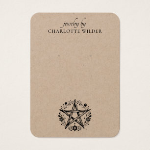 Rustic Pagan Wiccan Pentacle Jewelry Earring Kraft