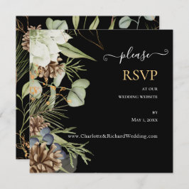 Rustic Pinecones no Site do Casamento Negro