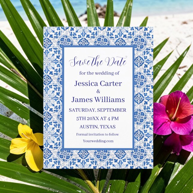 Rustic Portuguese Tiles Mediterranean Wedding (Criador carregado)