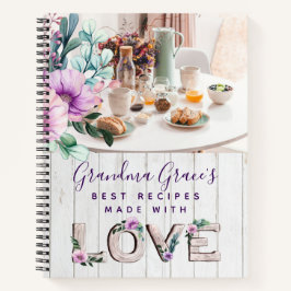 Rustic Purple Flowers Recebe Livro da Avó