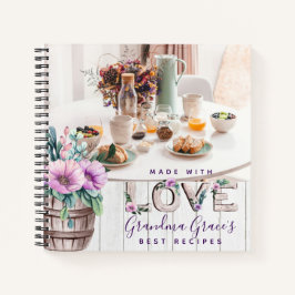 Rustic Purple Flowers Recebe Livro da Avó