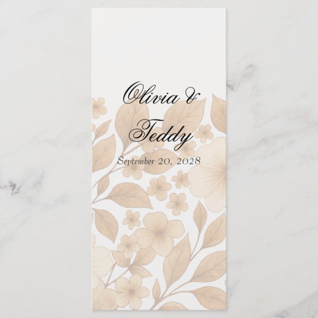 Rustic Romance Wedding Menu (Frente)