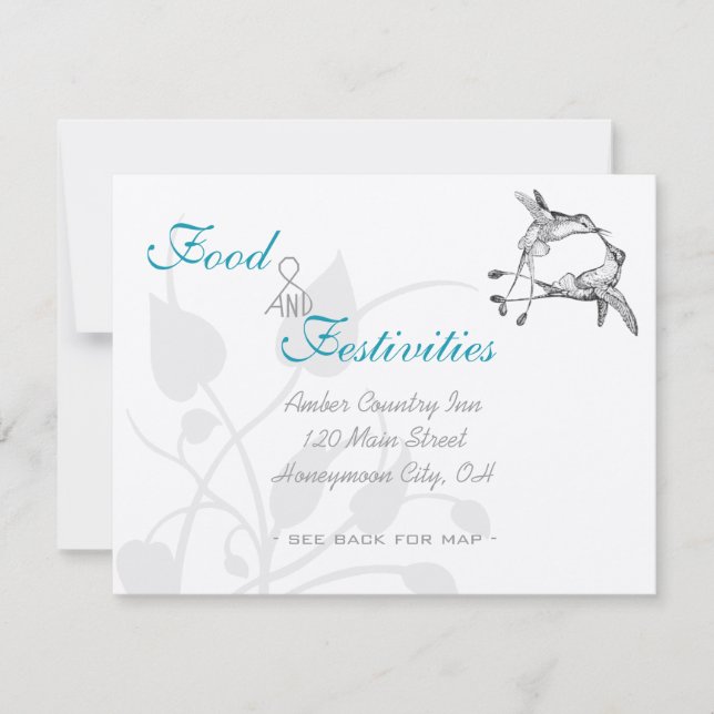 Rustic Romantic Hummingbird Kiss Love BirdWedding (Frente)