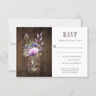 Rustic String Lights Violet Mason Jars RSVP