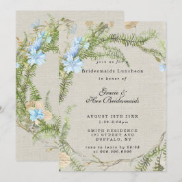 Rustic Summer Fern Bridesmaids Luncheon Invites