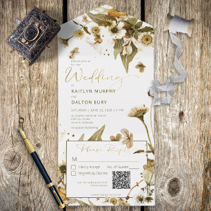 Rustic Summer Wildflower & Daisies Código QR