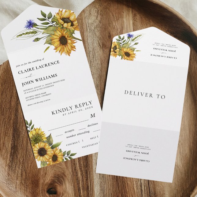 Rustic Sunflower Country Style Casamento de Verão (Criador carregado)