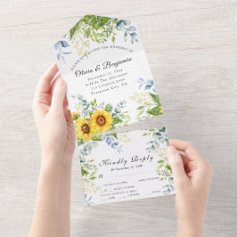 Rustic Sunflower Greenery Calliografia RSVP Casame