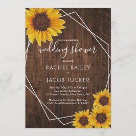Rustic Sunflower String Lights Convite De Casament