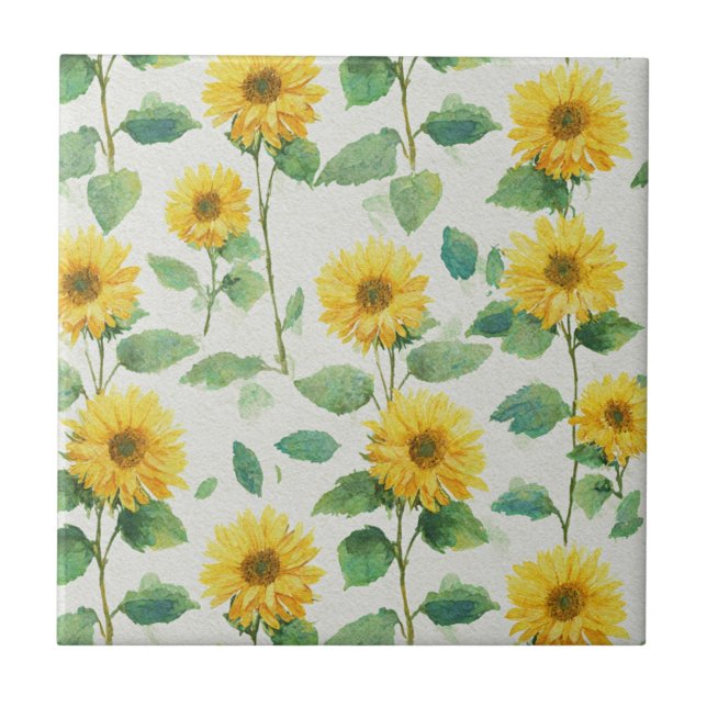 Rustic Sunflower Watercolor Floral Farmhouse (Frente)