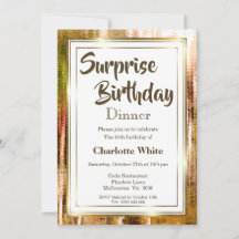 Rustic Surprise 60th Birthday Janta Convite