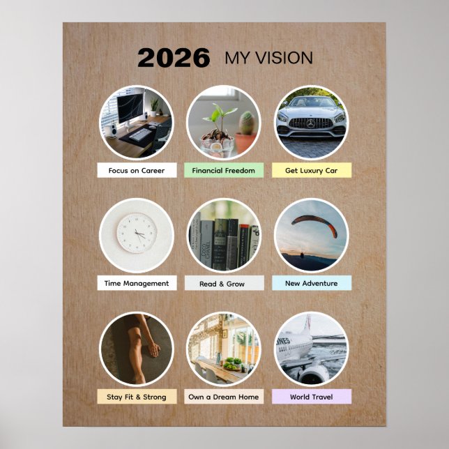 Rustic Timber 2026 Manifestation Poster (Frente)