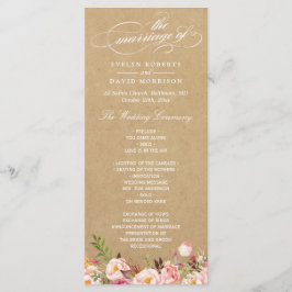 Rustic Vintage Floral Kraft | Programa Casamento
