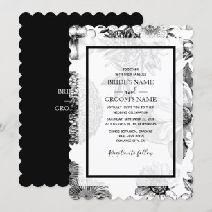 Rustic Vintage Flowers Convites De Casamento