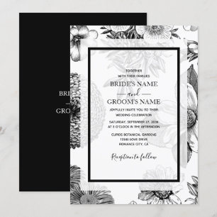 Rustic Vintage Flowers Convites De Casamento