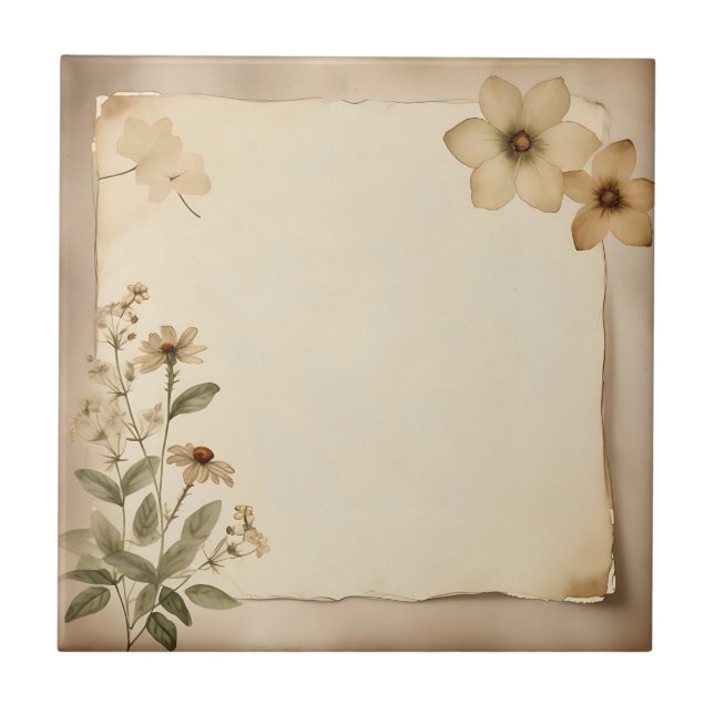 Rustic Vintage Herbarium Floral (Frente)
