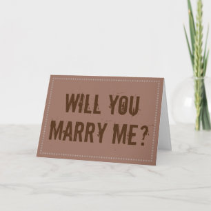 Rustic "VOCÊ ME CASADO?" Cartão
