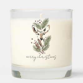 Rustic Watercolor Deer Holiday Glow
