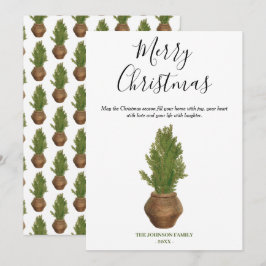 Rustic Watercolor Felry Natal Feriado