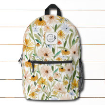 Rustic Watercolor Wils Flowers Adicionar Logotipo