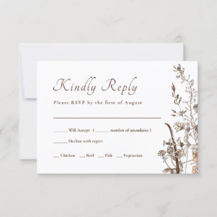 Rustic Wildflower Fall Floral Weding RSVP