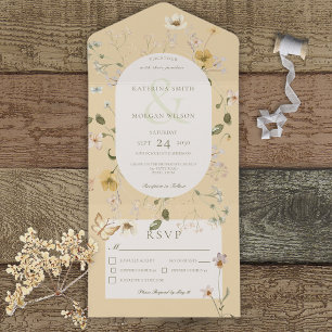 Rustic Wildflower Oval Frame Yellow Janto