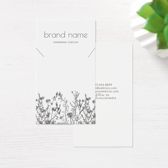 Rustic Wildflowers Necklace Display  (Mesa)