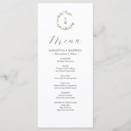 Rustic Winter Botanicals Weding Decor Menus