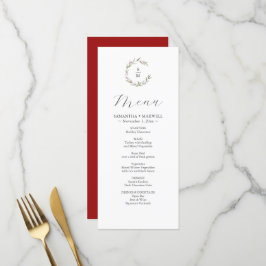 Rustic Winter Botanicals Weding Decor Menus