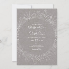 Rustic Winter | Cinzas Todos Num Convite De Casame