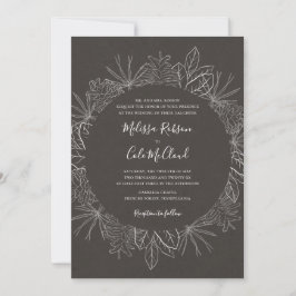 Rustic Winter | Convite Para Casamento De Carvões