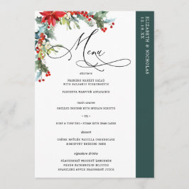Rustic Winter Floral | Menu Casamento Moderno