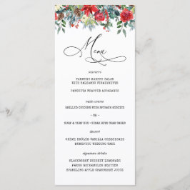 Rustic Winter Floral | Menu Casamento Moderno
