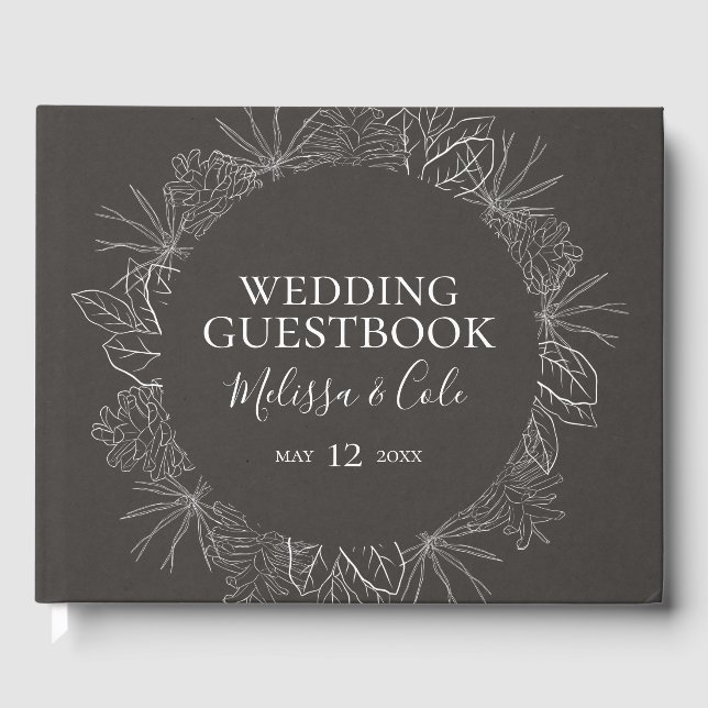 Rustic Winter | Livro de Convidados de Casamento d (Frente)