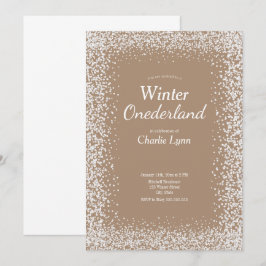 Rustic Winter Onederland Primeiro Convite Aniversá