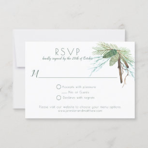Rustic Winter Pine Branch Vines RSVP