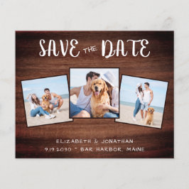 Rustic Wood 3 Foto Orçamento Casamento Salvar Data