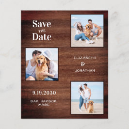 Rustic Wood 3 Foto Orçamento Casamento Salvar Data