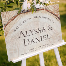 Rustic Wood Corta Bem-vindos ao Casamento