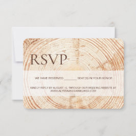 Rustic Woodland tree bark RSVP reserved Seating
