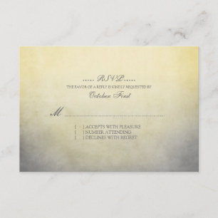 Rustic Yellow e Cinza Bohemian Wedding RSVP