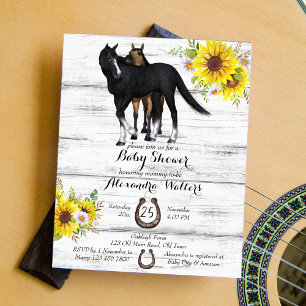 Rústica do orçamento mãe cavalo do girassol bebê s