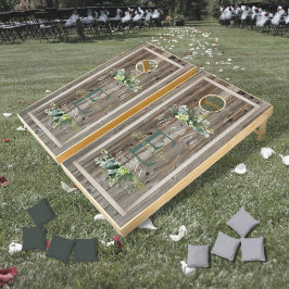 Rústica Madeira Floral Eucalyptus Monograma