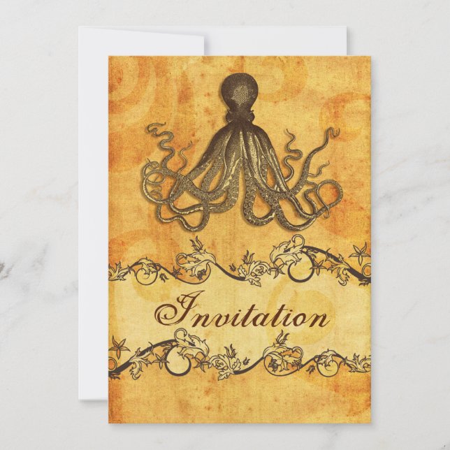 rusticage, vintage, convite para casamento na prai (Frente)