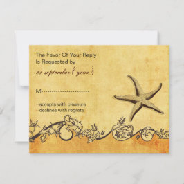 rusticage, vintage, starfish Beach casamento rsvp