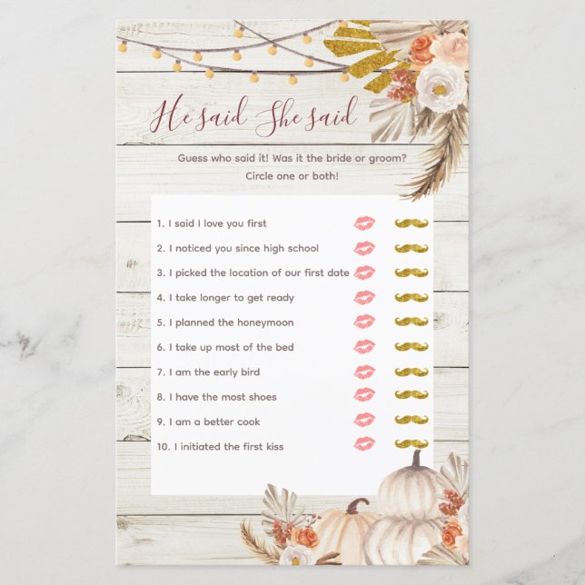 Rústico creme branco de madeira disse que ela diss (Frente)