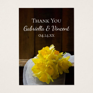 Rústico Daffodils Barn Wood Casamento Favorita Ma