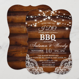 Rústico EU posto o convite da madeira do CHURRASC