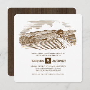 Rústico   FAZENDA   Convites Para Casamento De Mad